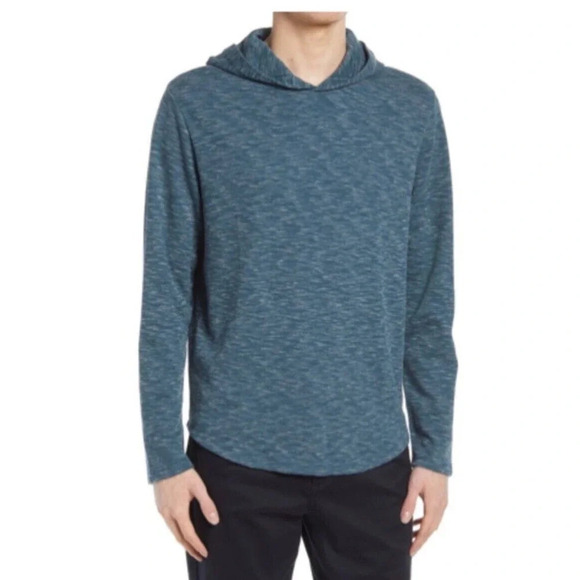 VINCE Men's Blue Pullover Hoodie Sweater 50% Modal 50% Pima- Size XL N0363 - Picture 1 of 7